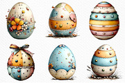 Whimsical Easter Eggs Clipart Png, an Illustration by Craft Nest (Thumbnail 3 of 8)