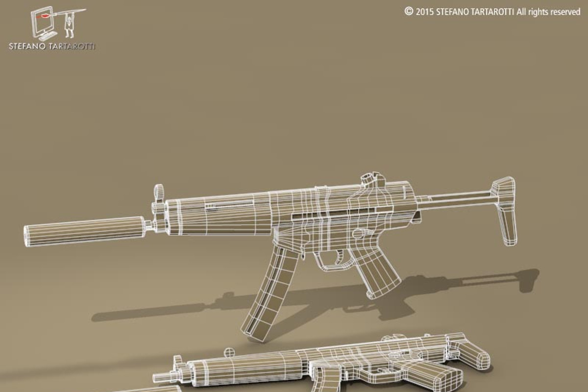 MP5 rifle, an Object 3D Model by Tartino 3D models (Photo 5 of 5)