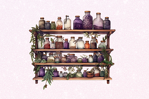 Watercolour Witches Apothecary Cabin