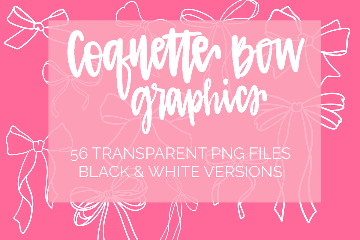 Coquette Bow Graphics, an Object Graphic by Avery Burke Creative