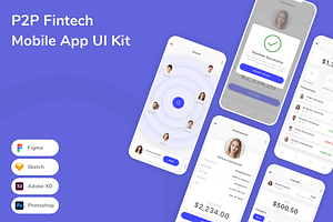 P2P Fintech Mobile App UI Kit