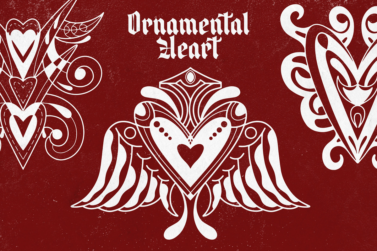 Ornamental Heart Hand Drawn, a Decorative Illustration by Tekuni (Photo 12 of 13)