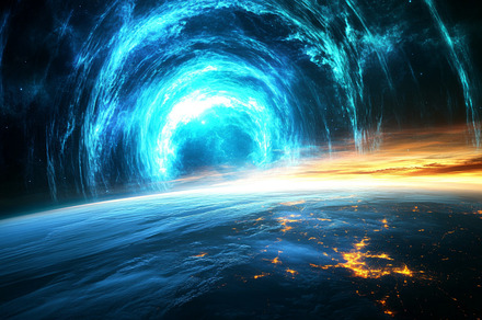 Celestial gateway above Earths horiz, a Photo by Dvoevnore photos