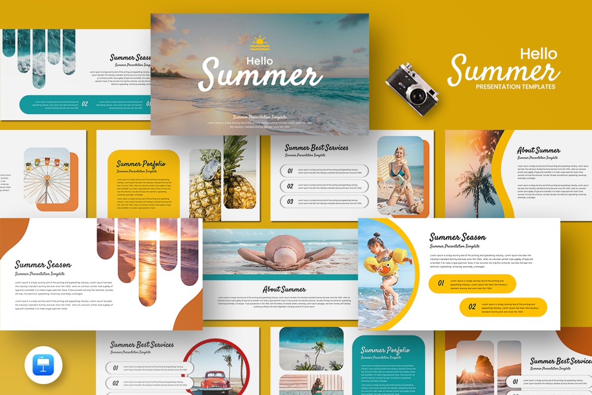 Hello Summer - Keynote Template, a Presentation Template by QR Design Studio (Photo 1 of 3)
