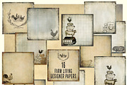 Farm Living Clipart & Backgrounds, an Animal Illustration by Le Paper Cafe (Thumbnail 3 of 5)