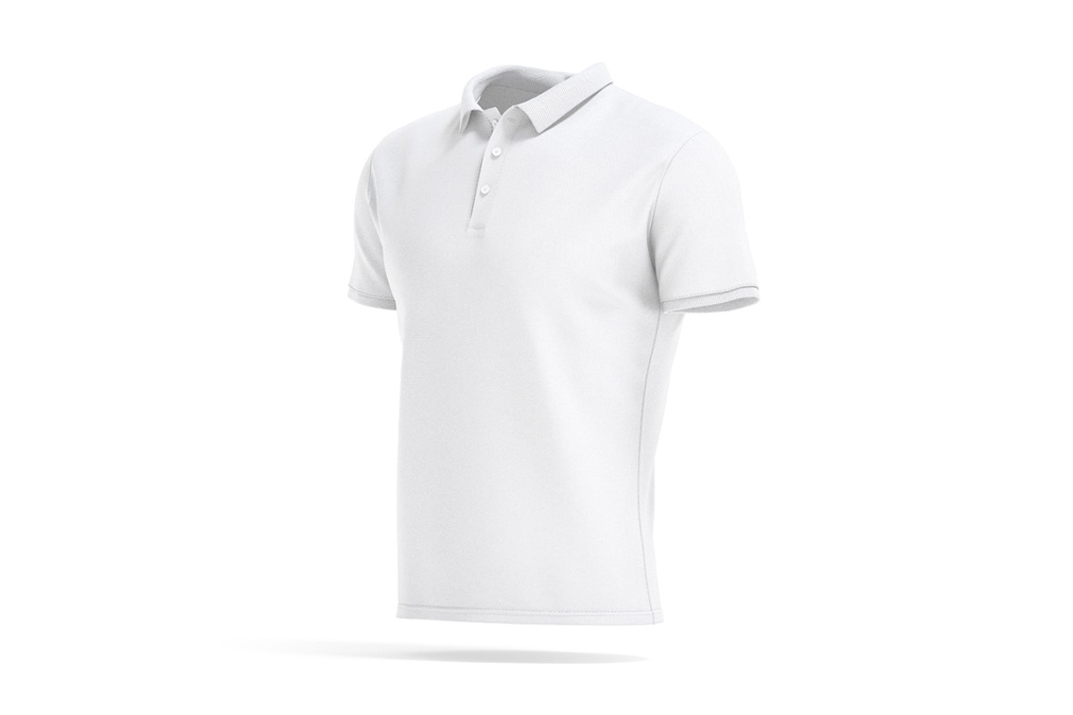 White Men's Polo Shirt 3D Model, an Object 3D Model by rebrandy (Photo 3 of 9)