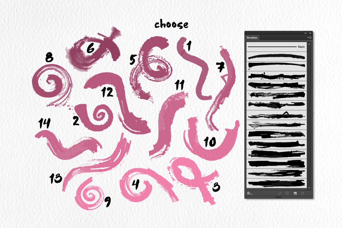Strike Brushes for Illustrator, a Brush Add-On by Mazheika Store (Photo 2 of 6)