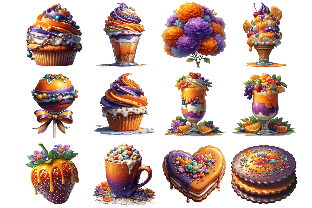 Mardi Gras Fat Tuesday Treats Clipar, an Illustration by DreamArtGraphic (Photo 3 of 4)