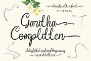 Garitha Complitten| 3 Style + Swash, a Script Font by IM Studio (Thumbnail 1 of 10)