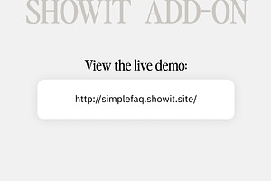 Showit Addon - FAQ Template