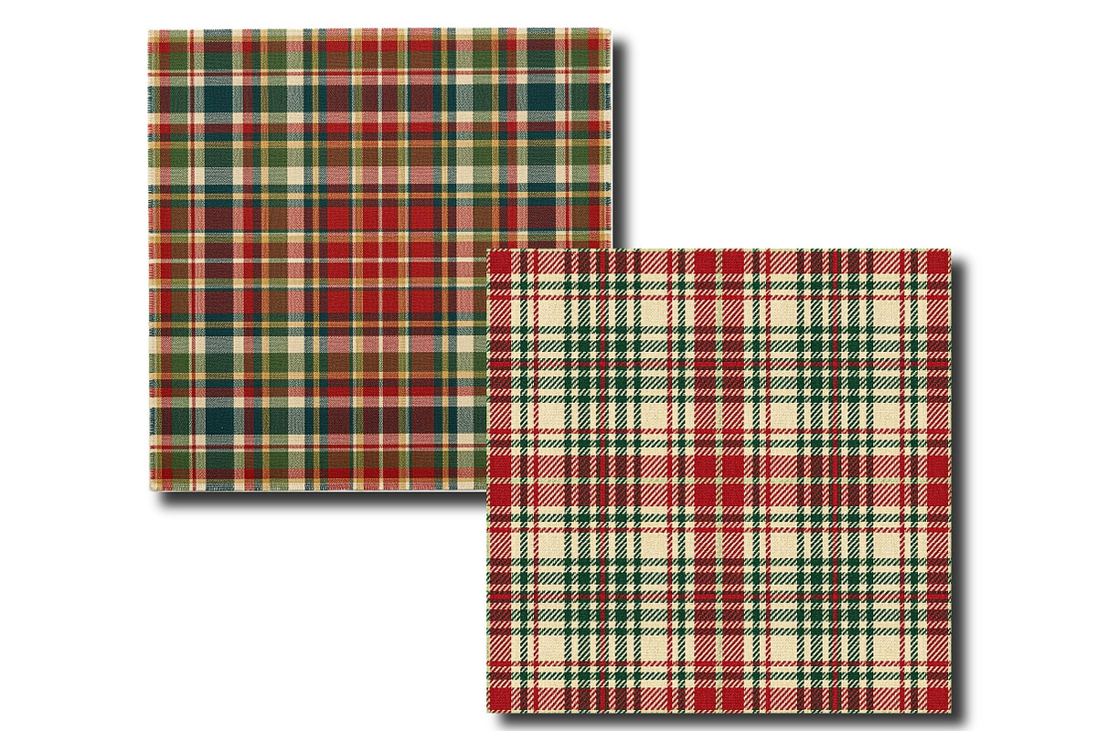 Christmas Plaid Tartan Digital Paper, a Pattern Graphic by Designking (Photo 4 of 5)
