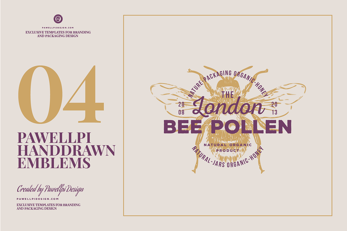 HAND DRAWN VINTAGE EMBLEMS VOLUME 4, a Branding & Logo Template by pawellpi (Photo 9 of 15)