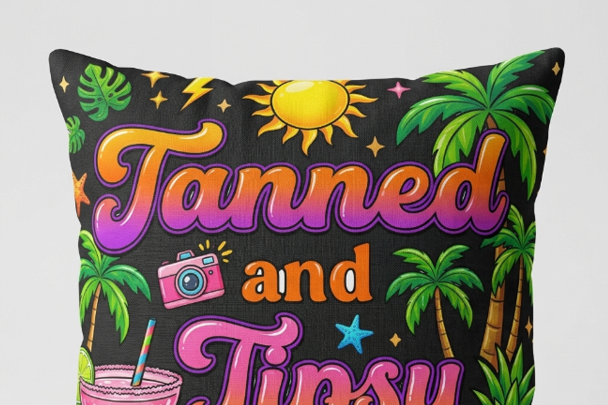 Tanned and Tipsy T-Shirt Design, a Shirt Mockup by Vector Stall (Photo 7 of 9)