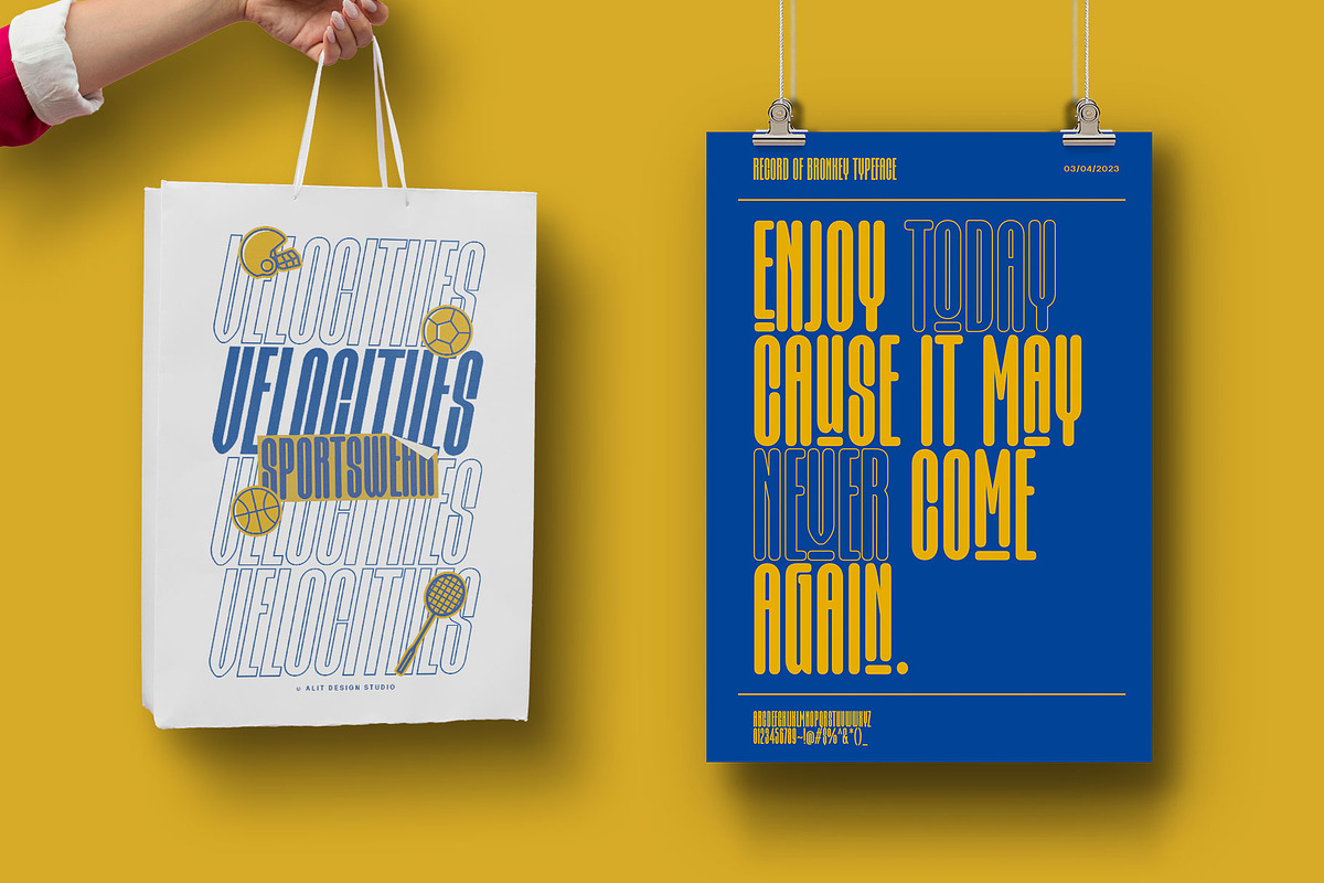 BRONKEY Typeface, a Sans Serif Font by alit design (Photo 12 of 22)