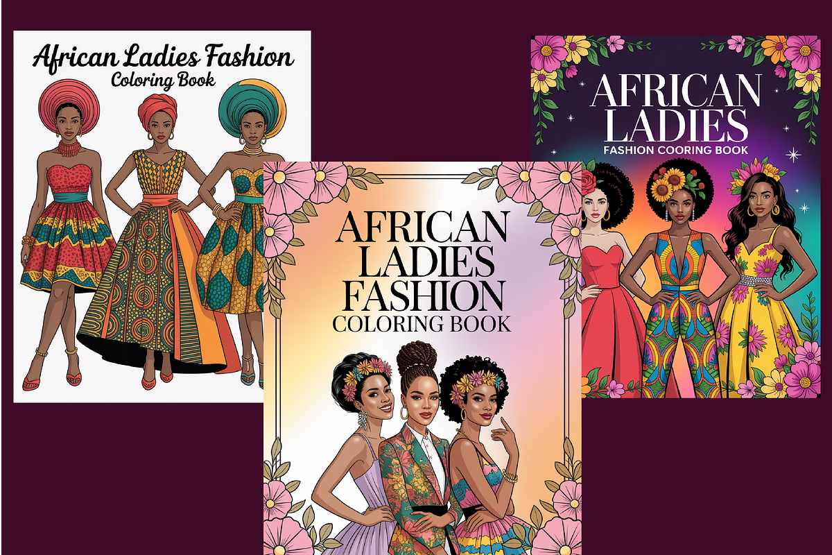 African Ladies Fashion Adults Color, an Animal Illustration by Design Home (Photo 2 of 4)