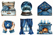 Dreamy Night Cottage Clipart, an Illustration by OK Design (Thumbnail 2 of 5)