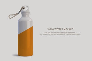 Aluminum Water Bottle Mockup