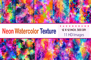 Neon Watercolor Texture, a Pattern Graphic by Printable Treasure (Thumbnail 1 of 10)