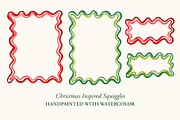 Christmas Colored Squiggle Frames, a Seasonal Illustration by Lavender And Sea (Thumbnail 1 of 2)