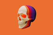 3 Vibrant Striped Skull Art, an Object Illustration by StockVerse Creative (Thumbnail 2 of 4)