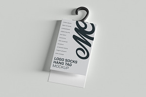 Set Of Folding Hanging Tag Mockups