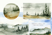 Hand Painted Watercolor Landscape, a Seasonal Illustration by ArtMaslyana (Thumbnail 4 of 5)