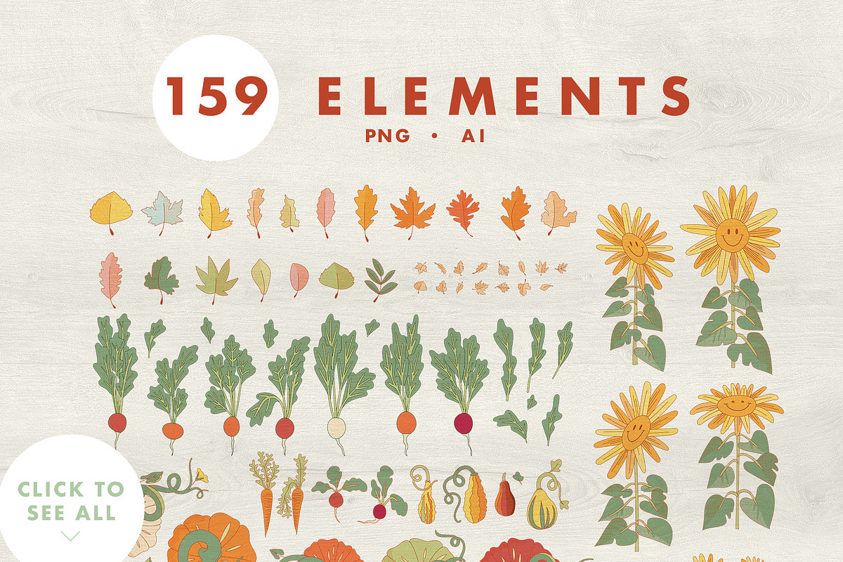 Fall Flashback-Warm Retro Collection, a Pattern Graphic by Anugraha Design (Photo 11 of 12)