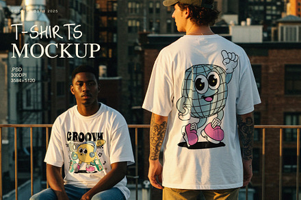 Urban Rooftop T-Shirt Mockup, a Mockup by Goodies.Buro