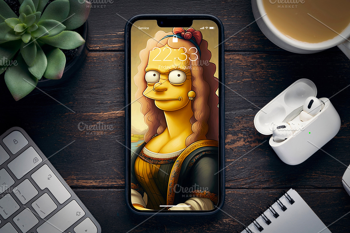 Mona Lisa as Simpson, a Person Illustration by Nomad (Photo 3 of 3)