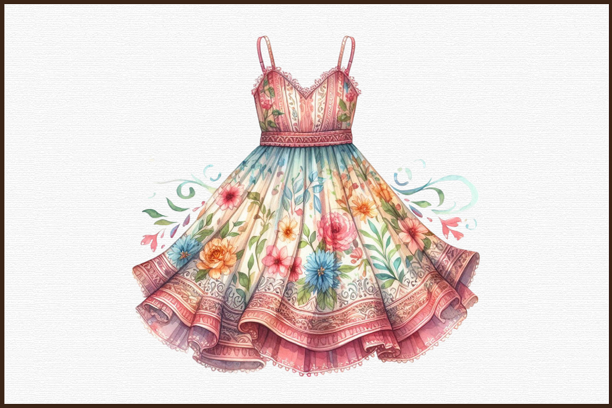 Watercolor Summer Clothes Clipart Bu, an Illustration by Sublimation Artist (Photo 3 of 6)