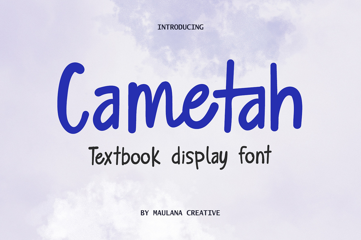 Cametah Textbook Display Font, a Handwritten Font by Maulana Creative (Photo 1 of 7)