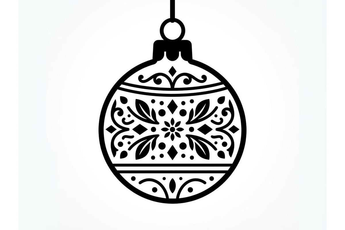 Festive Filigree Bauble Silhouette, an Object Graphic by Creativeshirt (Photo 4 of 5)