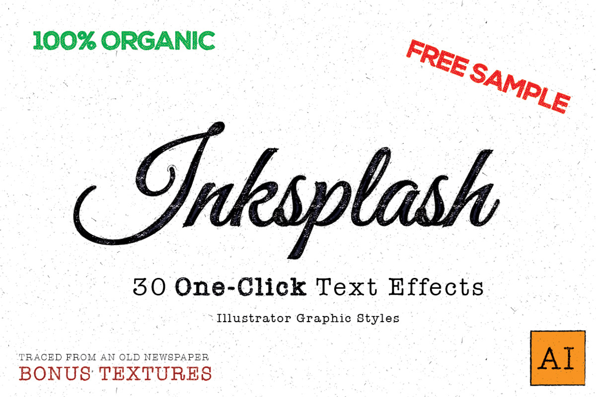 Inksplash - Illustrator Text Effects