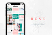 Instagram Puzzle Template - Rose, a Social Media Template by Kalash (Thumbnail 1 of 5)