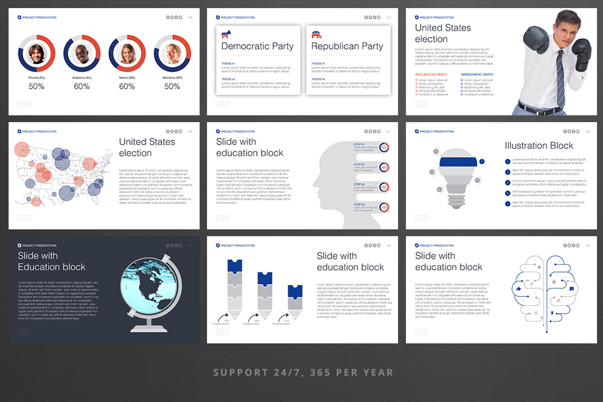 Project Professional PowerPoint, a Presentation Template by HiSlide.io