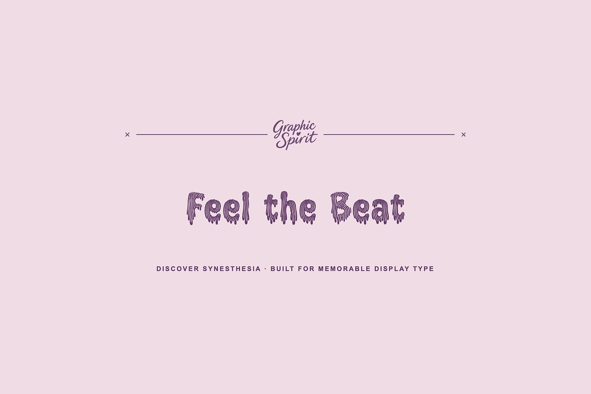 Synesthesia Striped Psychedelic Font, a Sans Serif Font by Graphic Spirit (Photo 8 of 8)