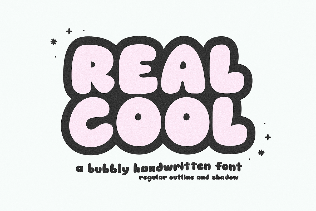 Real Cool | Bubbly Retro Font, a Sans Serif Font by KA Designs (Photo 1 of 10)