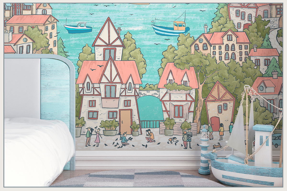 Fresco collection Sailing Town, a Wallpaper Graphic by Natalia0307 (Photo 11 of 14)