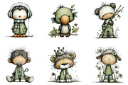 Baby Animal Clipart Bundle, an Illustration by CraftArtStudio (Thumbnail 3 of 6)