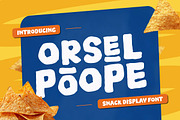 Orsel Poope – Snack Display Font, a Handwritten Font by trabaskriya (Thumbnail 1 of 10)