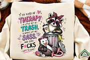 Sassy Raccoon Therapy Trash PNG, a Seasonal Illustration by Craft Nest (Thumbnail 2 of 6)