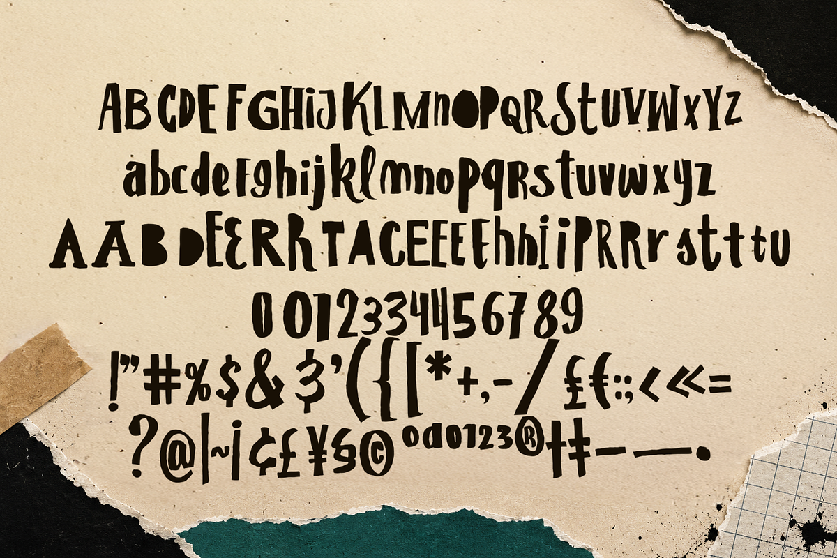 ST Papercut - Playful Handmade Font, a Sans Serif Font by Type it Easy (Photo 2 of 11)