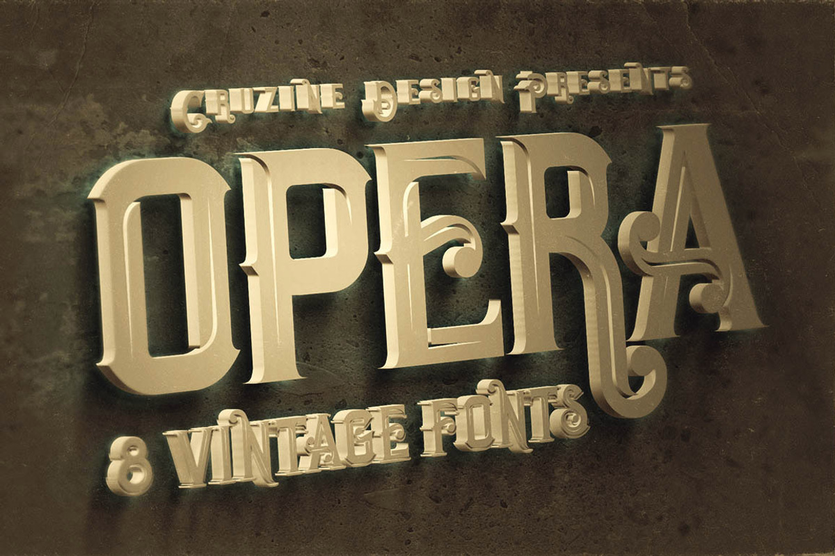 Opera Vintage Typeface preview 5