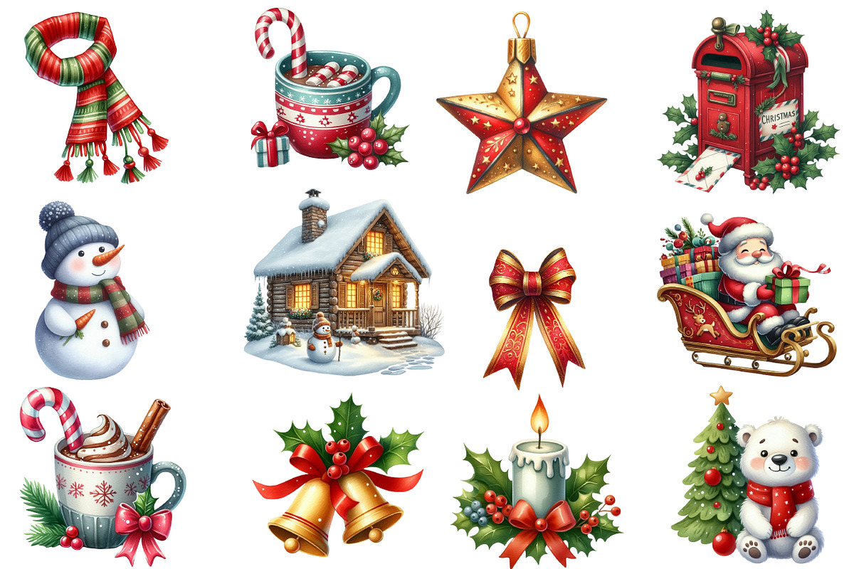 Christmas Sublimation Clipart, an Illustration by Designworld (Photo 5 of 6)