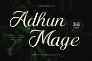 Adhun Mage - Script Font, a Script Font by twinstd (Thumbnail 1 of 9)