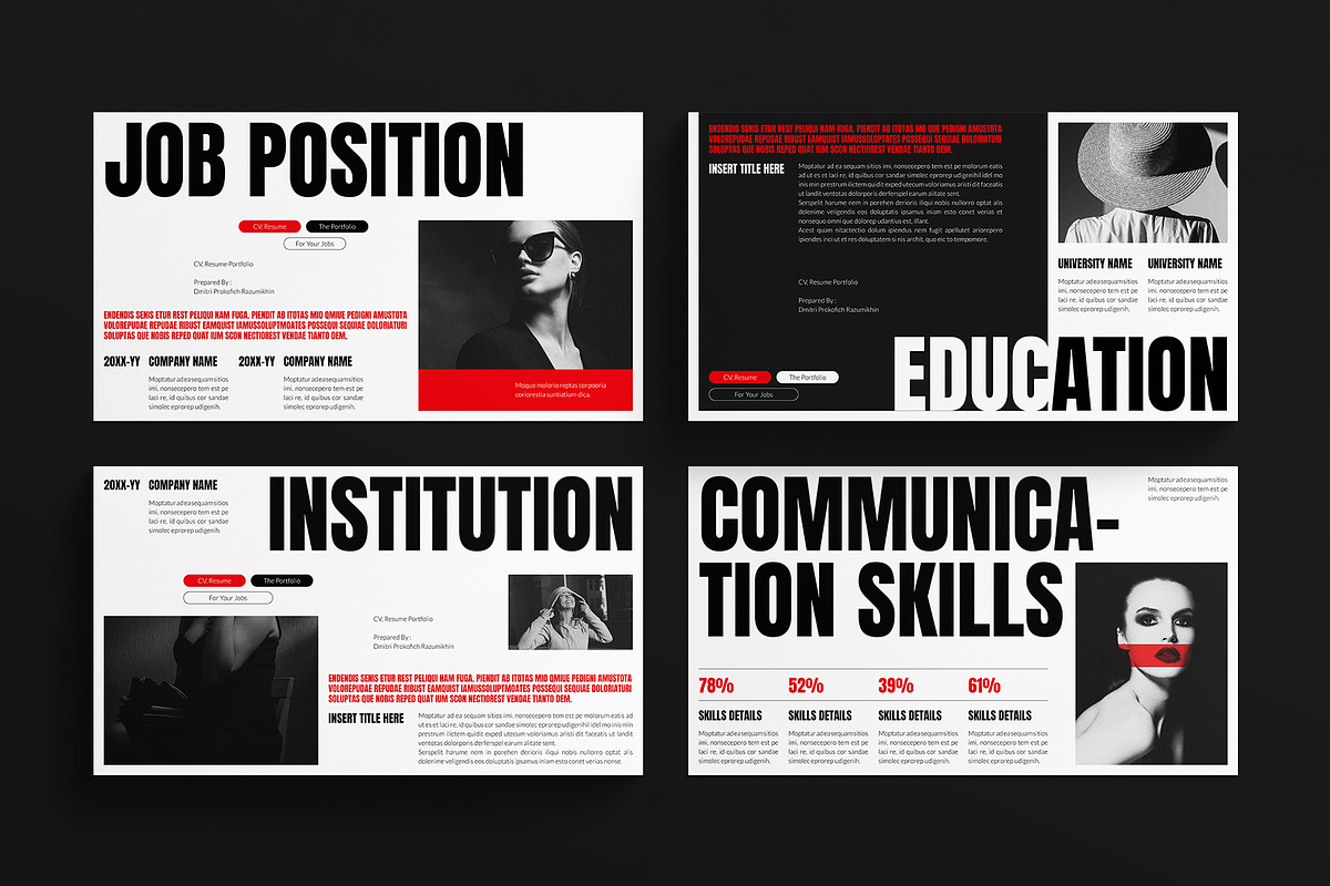 CV-Resume & Portfolio Presentation, a Presentation Template by E-Type (Photo 3 of 4)