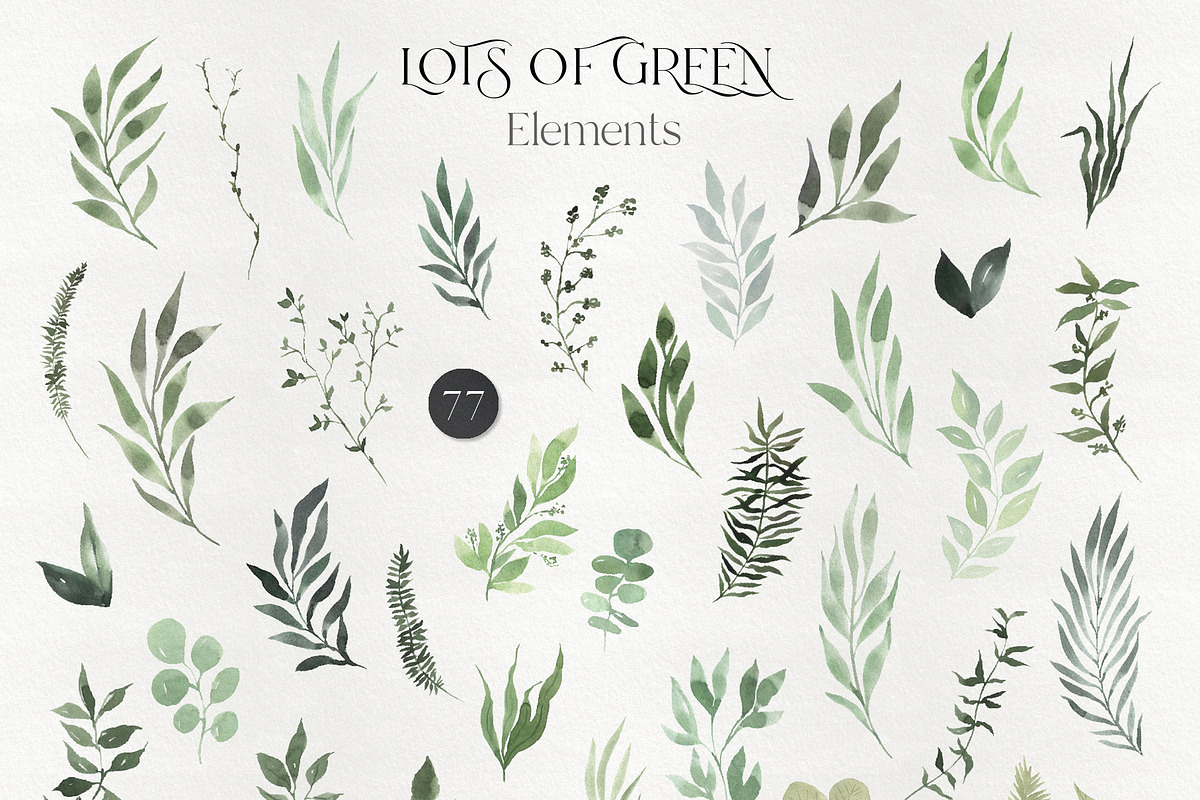 Watercolor Spring Greenery Pack, a Graphic by LarysaZabrotskaya