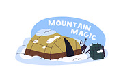 Campsites with camping tents set, a Seasonal Illustration by PaperTrident (Thumbnail 3 of 11)