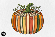 Fall Book Pumpkin Halloween Teacher, a Seasonal Illustration by CraftArtStudio (Thumbnail 1 of 4)