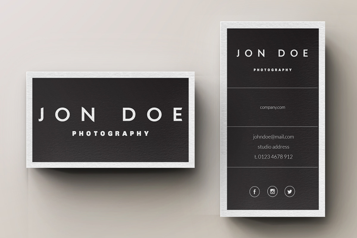 Minimal Photography Business Card, a Business Card Template by SEAM Agency